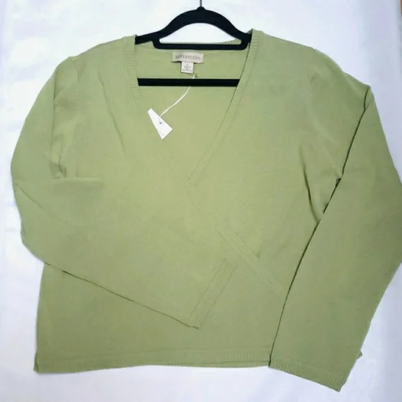 New Appleseed's Open-Front Cardigan Sweater Size L Color Pear - Picture 4 of 6